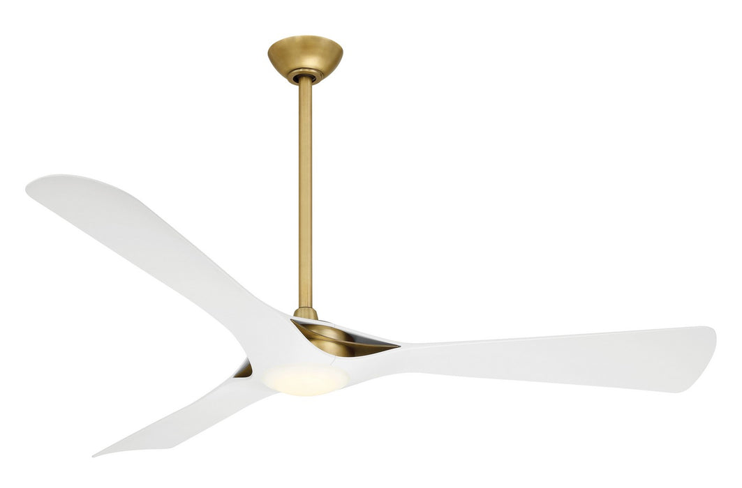Minka Aire F668L-LBR/WHF 60" Ceiling Fan, Legacy Brass W/Flat White