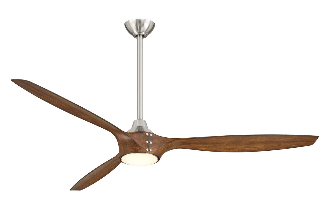 Minka Aire F762L-BN/DK 65" Ceiling Fan, Brushed Nickel W/ Distressed K
