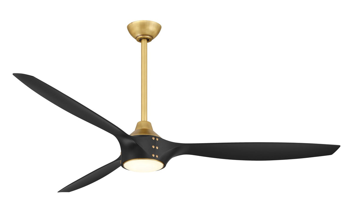 Minka Aire F762L-LBR/CL 65" Ceiling Fan, Legacy Brass W/Coal