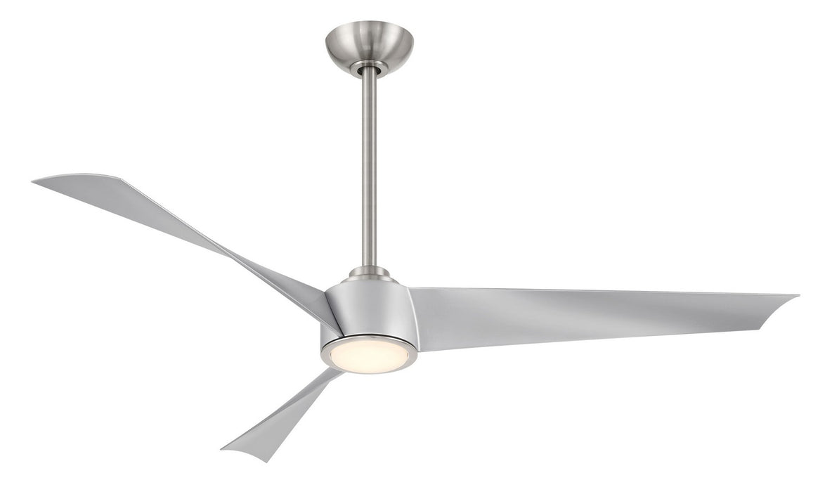 Minka Aire F774L-BN/SL 56" Ceiling Fan, Brushed Nickel W/ Silver