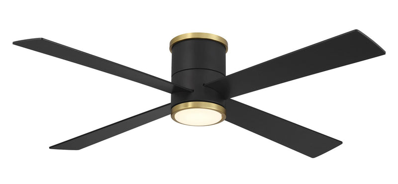 Minka Aire F797L-CL/SBR 54" Ceiling Fan, Coal W/ Soft Brass