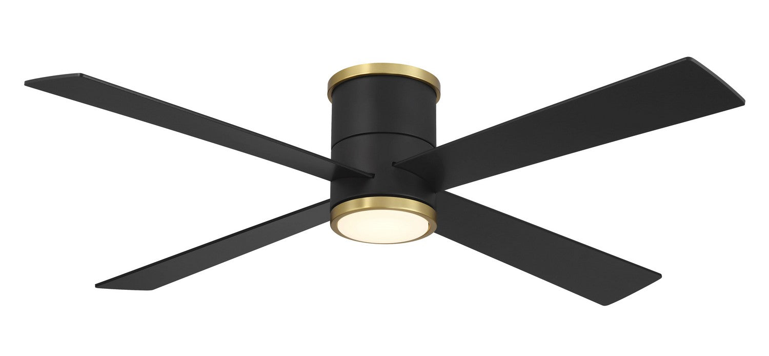 Minka Aire F797L-CL/SBR 54" Ceiling Fan, Coal W/ Soft Brass