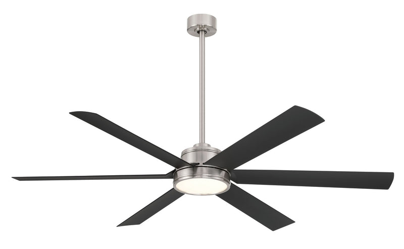 Minka Aire F897L-BNW/CL 65" Ceiling Fan, Brushed Nickel Wet W/ Coal