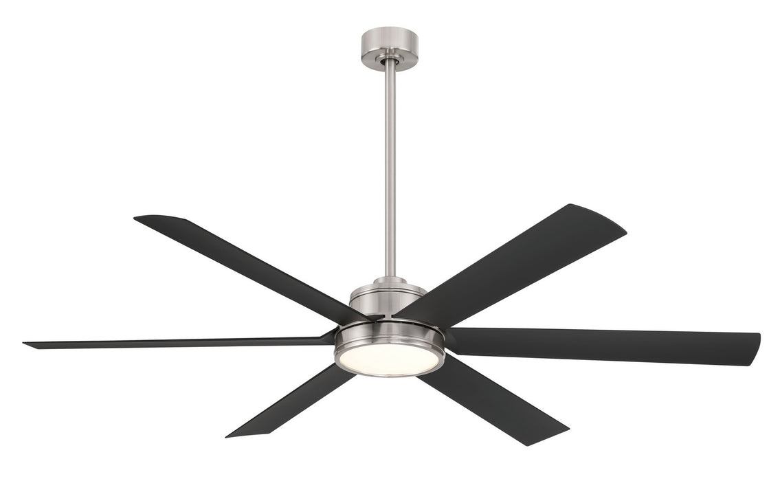 Minka Aire F897L-BNW/CL 65" Ceiling Fan, Brushed Nickel Wet W/ Coal