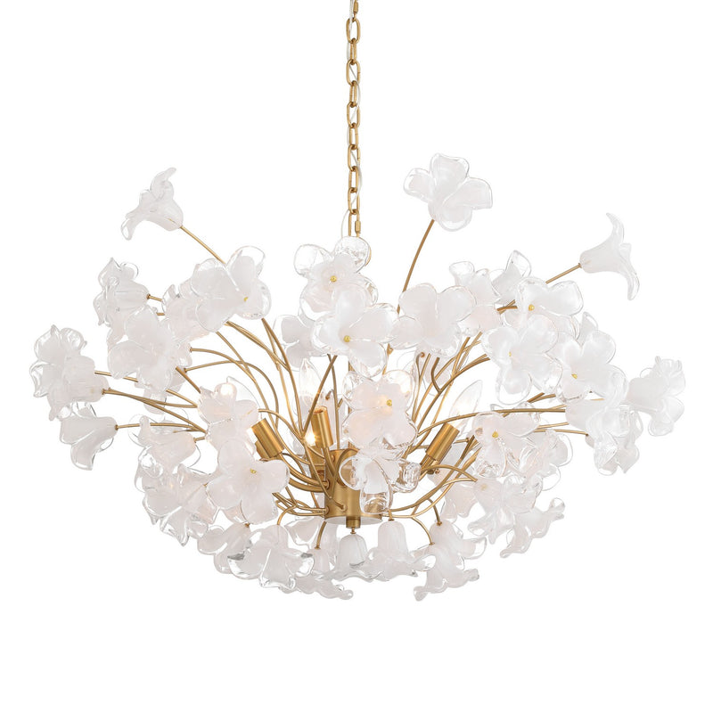 Metropolitan N2228-732 Eight Light Chandelier, Legacy Brass
