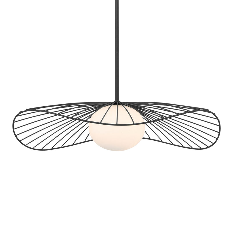 Minka-Lavery 140-899 One Light Pendant, Dark Matte Black
