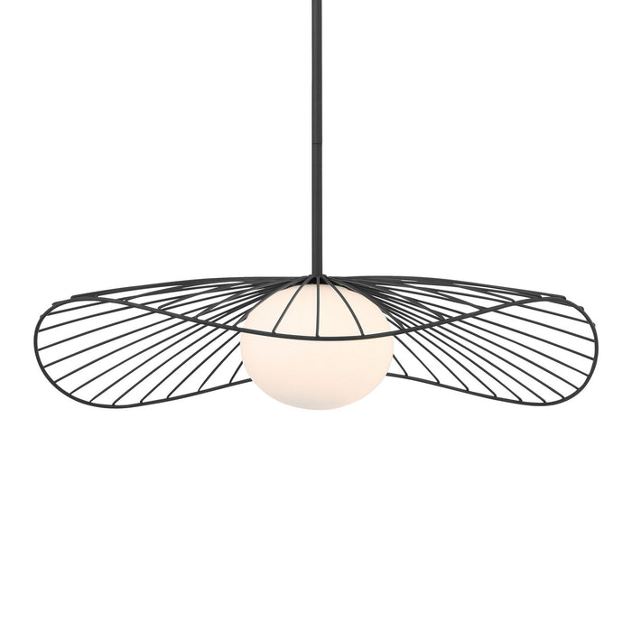 Minka-Lavery 140-899 One Light Pendant, Dark Matte Black