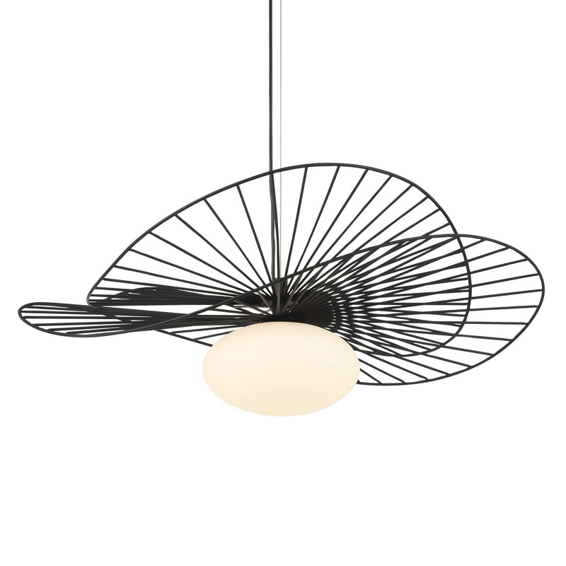 Minka-Lavery 141-899 One Light Pendant, Dark Matte Black
