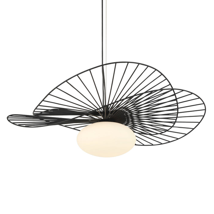 Minka-Lavery 141-899 One Light Pendant, Dark Matte Black