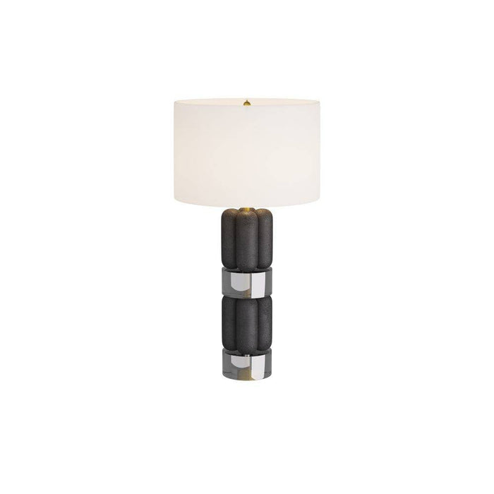 Arteriors PTC16-SH022 Table Lamp, Charcoal, Ricestone