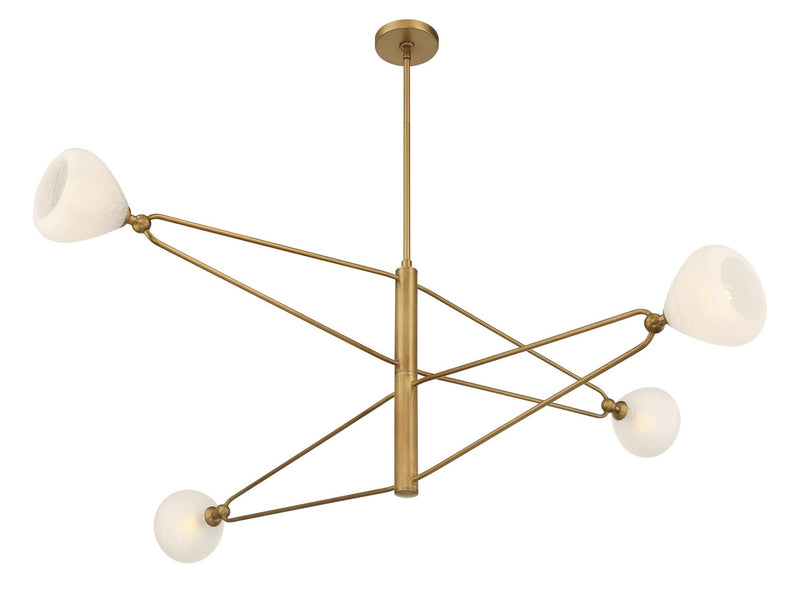 Minka-Lavery 195-732 Four Light Chandelier, Legacy Brass