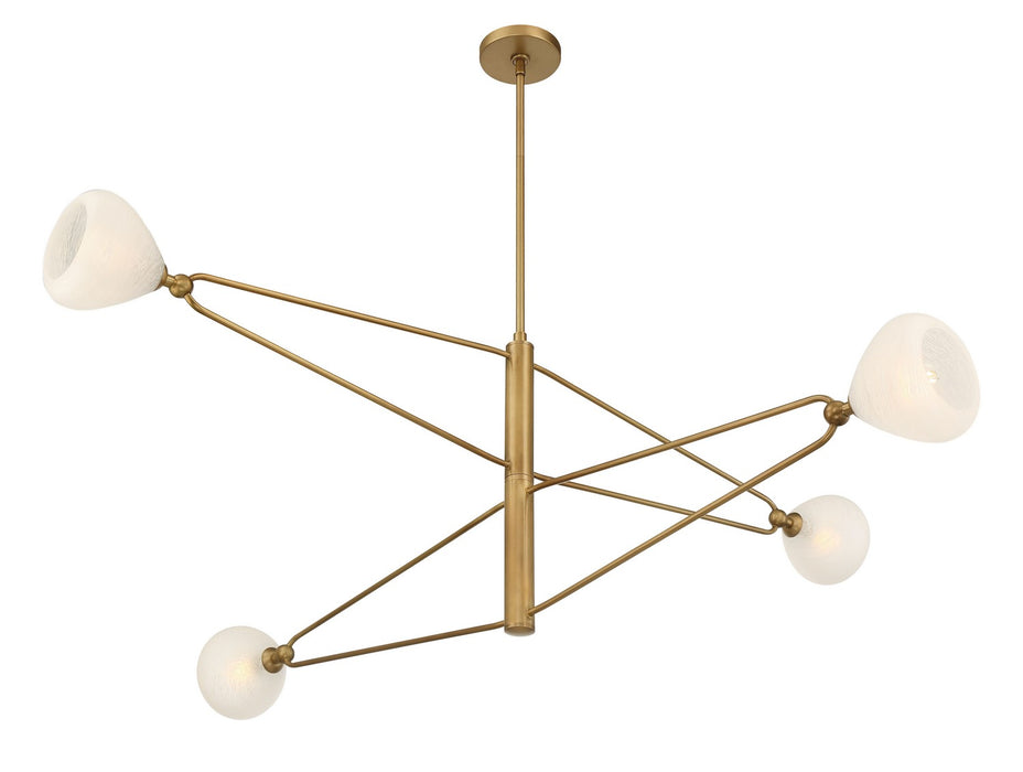 Minka-Lavery 195-732 Four Light Chandelier, Legacy Brass
