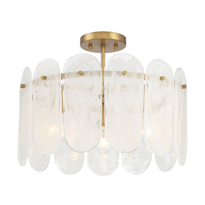 Minka-Lavery 2596-732 Three Light Semi Flush Mount, Legacy Brass