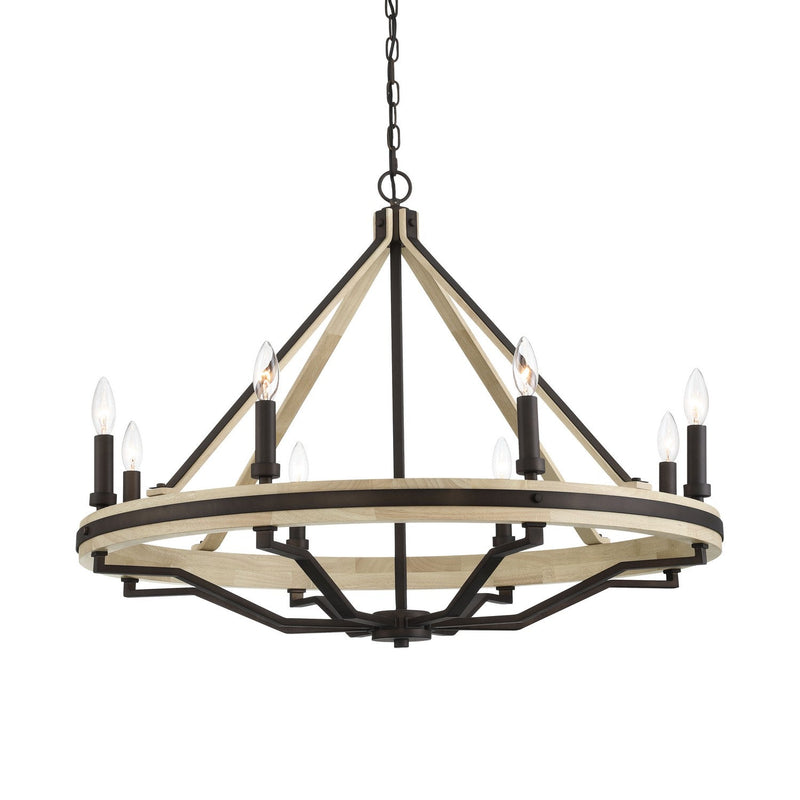 Minka-Lavery 2628-860 Eight Light Chandelier, Dark Bronze (Open Box - Final Sale)