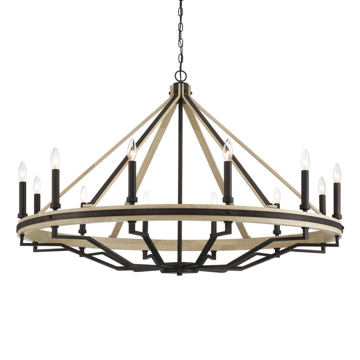 Minka-Lavery 2629-860 12 Light Chandelier, Dark Bronze