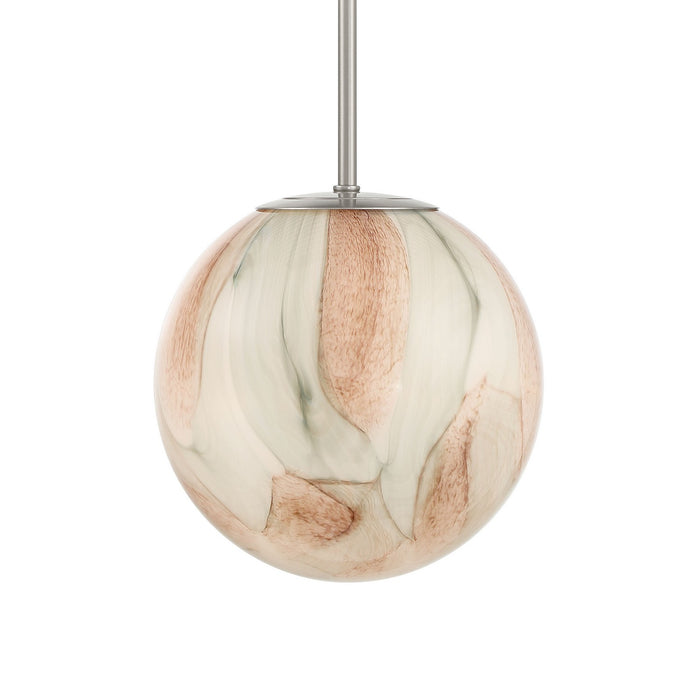 Minka-Lavery 295-84 One Light Pendant, Brushed Nickel