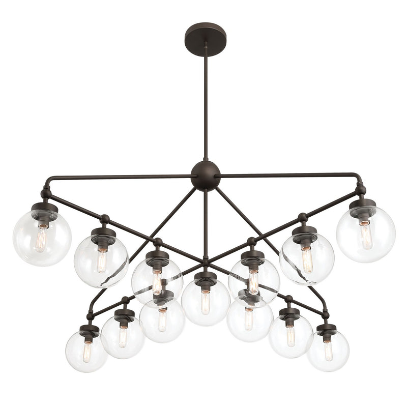 Minka-Lavery 2975-860 13 Light Chandelier, Dark Bronze