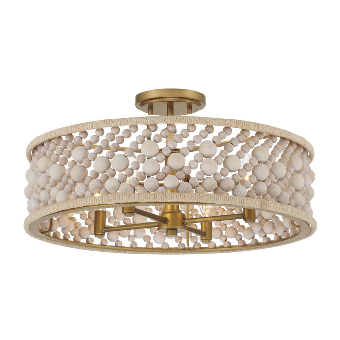 Minka-Lavery 3645-870 Four Light Semi Flush Mount, Legacy Brass (Painted)