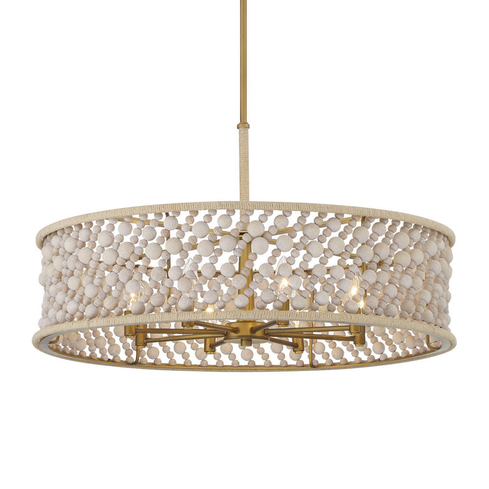Minka-Lavery 3646-870 Eight Light Pendant, Legacy Brass (Painted)