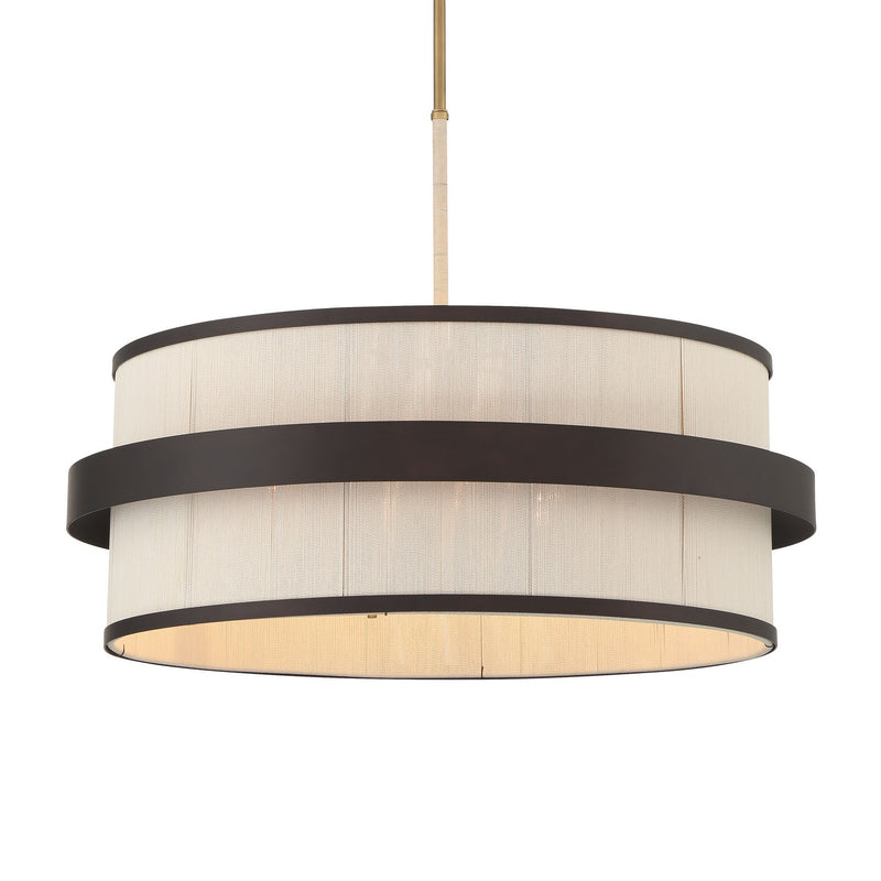 Minka-Lavery 3686-886 Six Light Pendant, Legacy Brass (Painted) & Dark