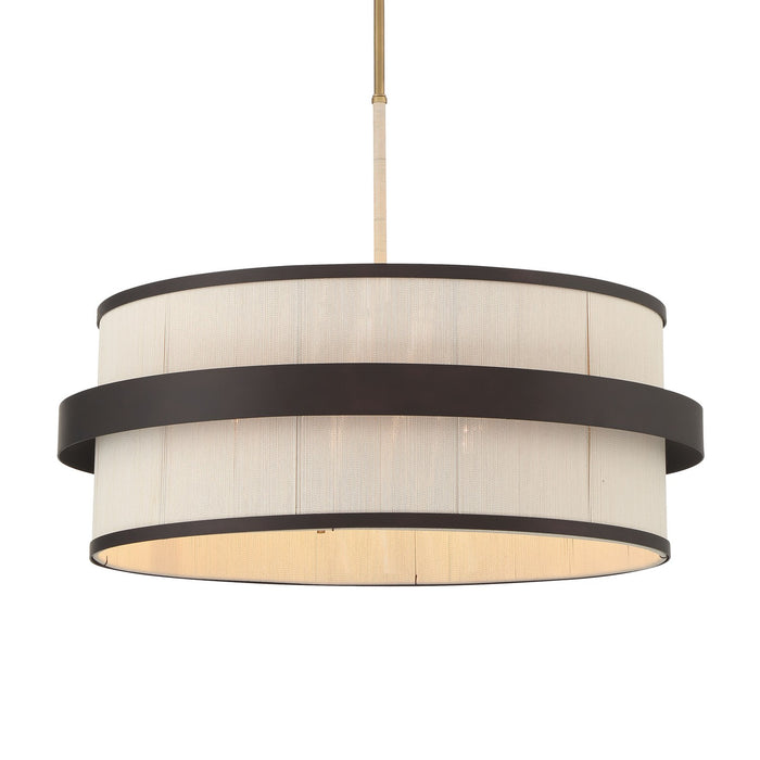 Minka-Lavery 3686-886 Six Light Pendant, Legacy Brass (Painted) & Dark