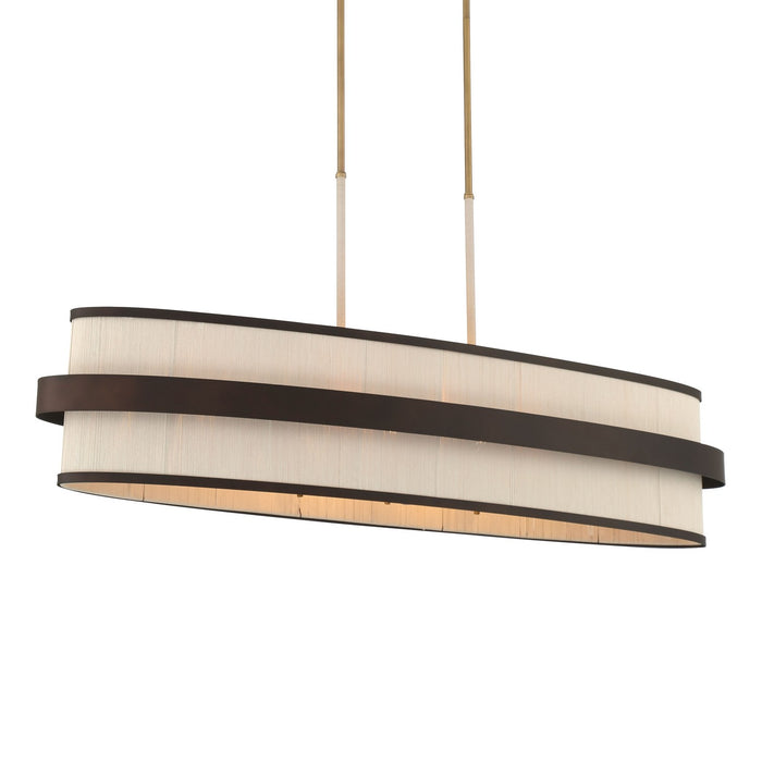 Minka-Lavery 3687-886 Eight Light Island Pendant, Legacy Brass (Painted) & Dark