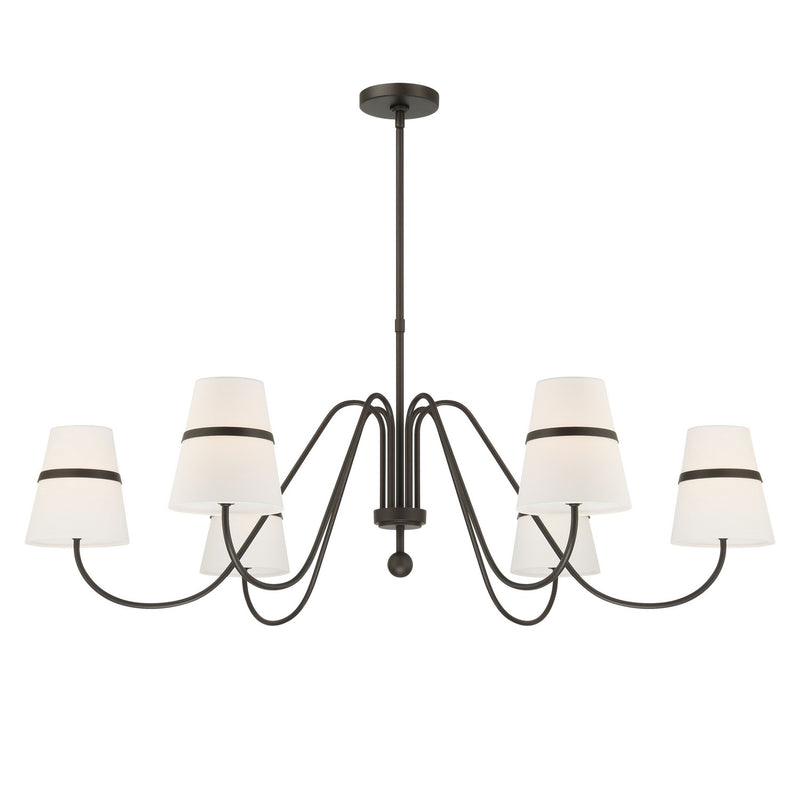 Minka-Lavery 3736-872 Six Light Chandelier, Textured Dark Bronze