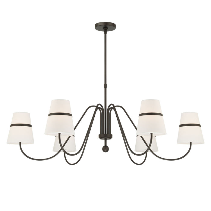 Minka-Lavery 3736-872 Six Light Chandelier, Textured Dark Bronze