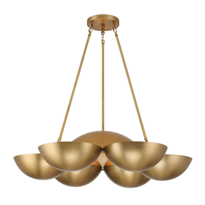 Minka-Lavery 3756-732 Six Light Chandelier, Legacy Brass