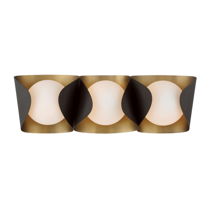 Minka-Lavery 3773-855 Three Light Vanity, Legacy Brass & Dark Bronze