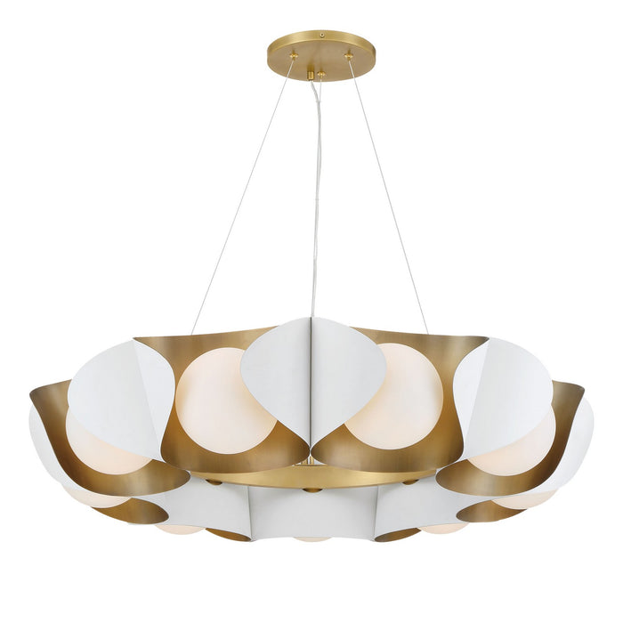 Minka-Lavery 3779-893 Nine Light Pendant, Sand White