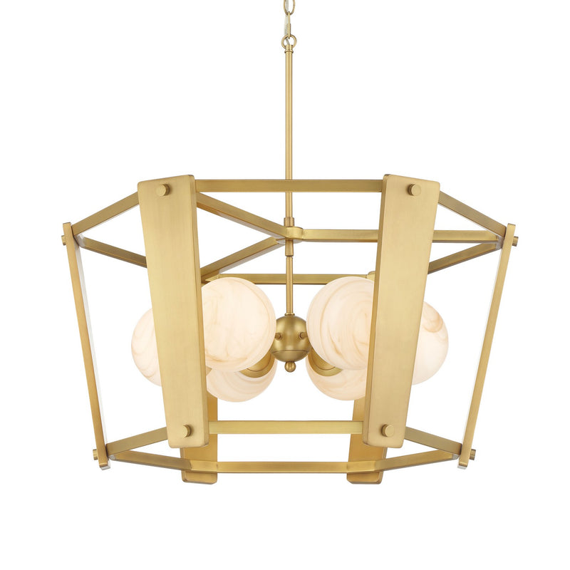 Minka-Lavery 3786-732 Six Light Pendant, Legacy Brass