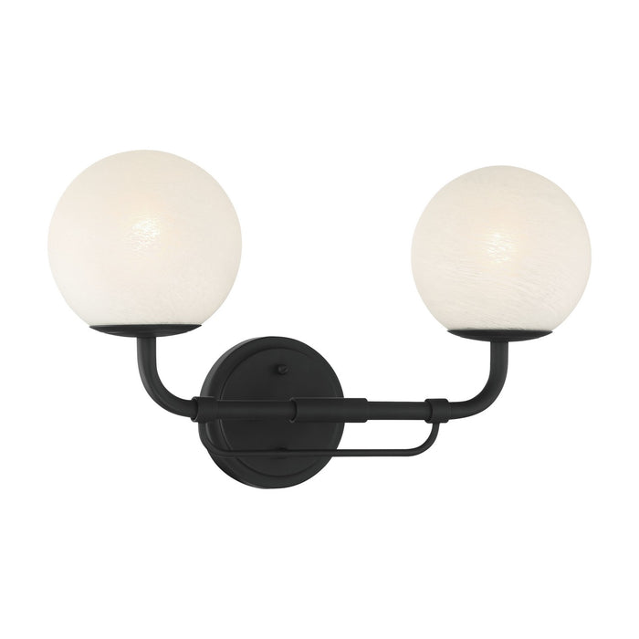 Minka-Lavery 3792-899 Two Light Vanity, Dark Matte Black