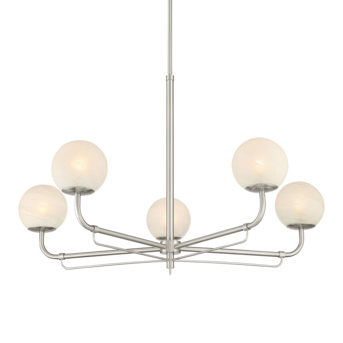 Minka-Lavery 3795-84 Five Light Chandelier, Brushed Nickel