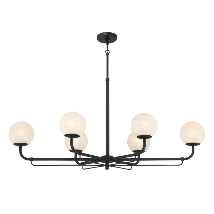 Minka-Lavery 3796-899 Six Light Island Pendant, Dark Matte Black