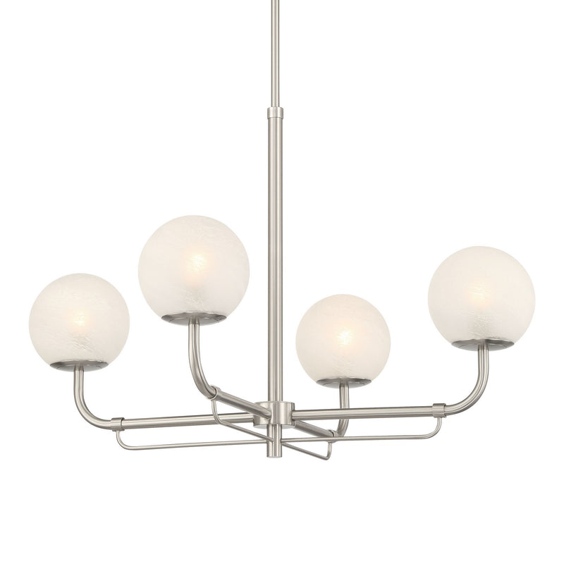 Minka-Lavery 3797-84 Four Light Chandelier, Brushed Nickel