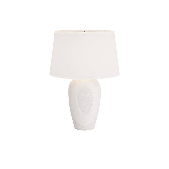 Arteriors PTE05-252 Table Lamp, Matte White, Porcelain