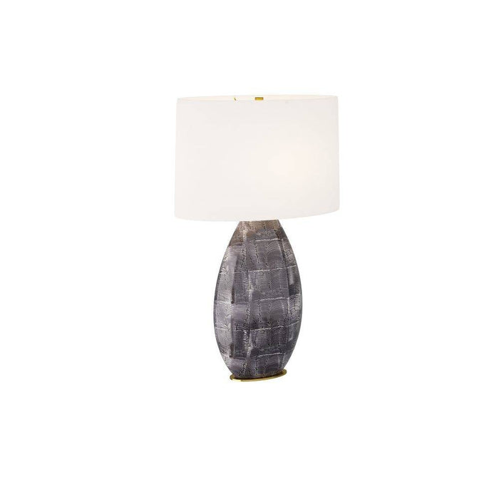 Arteriors PTE07-519 Table Lamp, Gray Cobra, Porcelain
