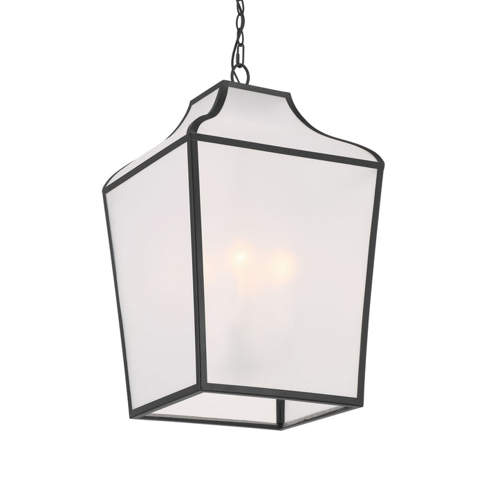 Minka-Lavery 3804-899 Four Light Pendant, Dark Matte Black