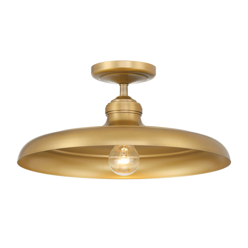 Minka-Lavery 3936-732 One Light Semi Flush Mount, Legacy Brass