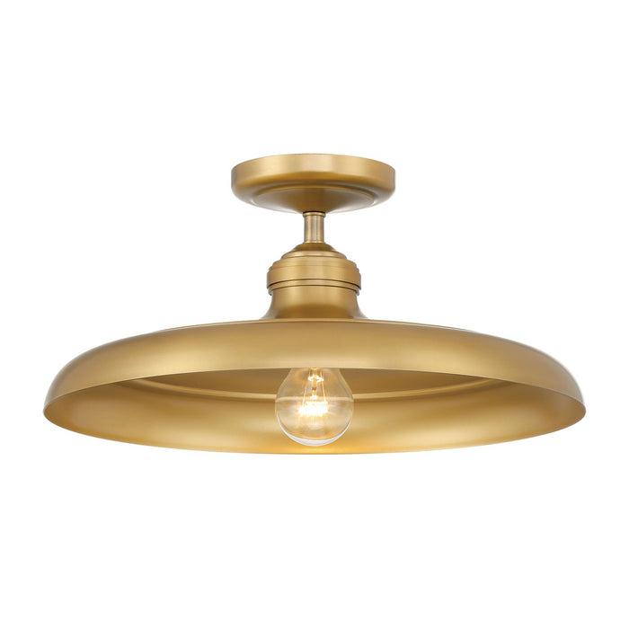 Minka-Lavery 3936-732 One Light Semi Flush Mount, Legacy Brass