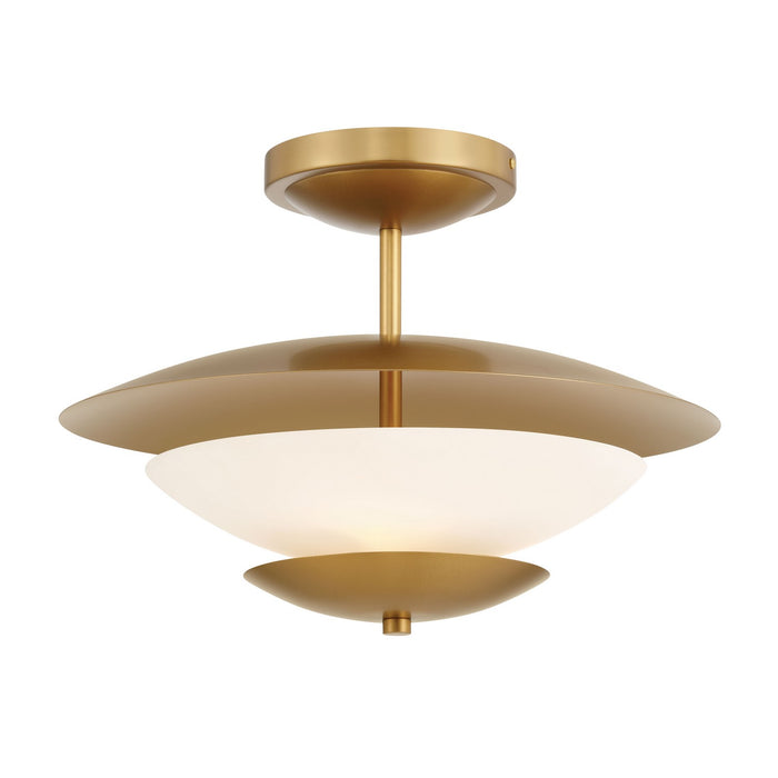Minka-Lavery 3943-732 Three Light Semi Flush Mount, Legacy Brass
