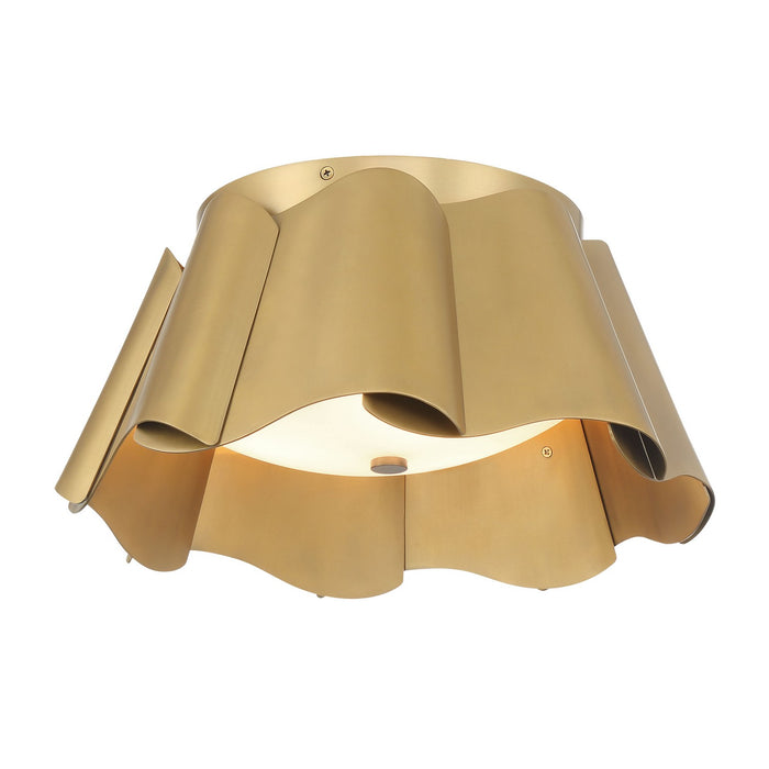 Minka-Lavery 3955-732 Three Light Flush Mount, Legacy Brass