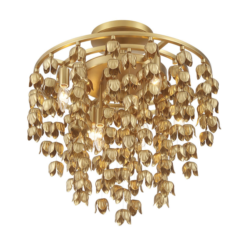 Minka-Lavery 3965-732 Six Light Semi Flush Mount, Legacy Brass