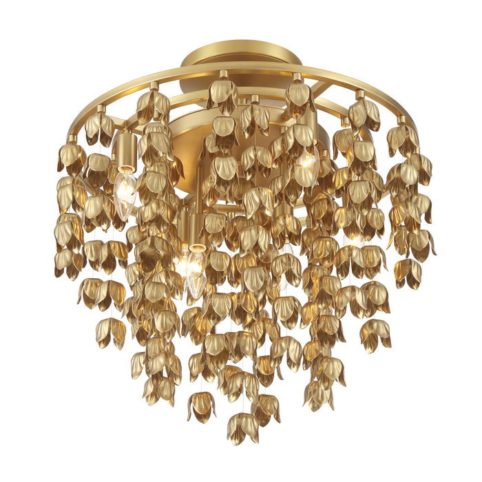 Minka-Lavery 3965-732 Six Light Semi Flush Mount, Legacy Brass
