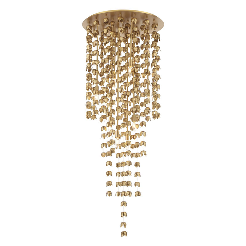 Minka-Lavery 3967-732 Eight Light Pendant, Legacy Brass