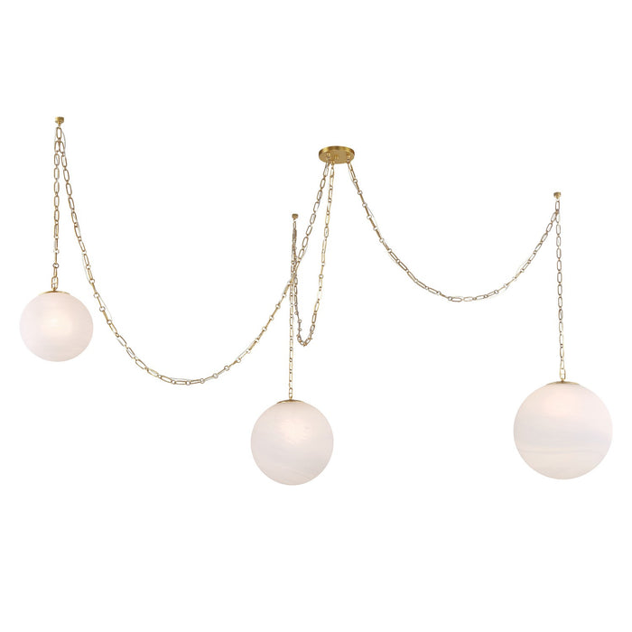 Minka-Lavery 5218-732 Three Light Pendant, Legacy Brass