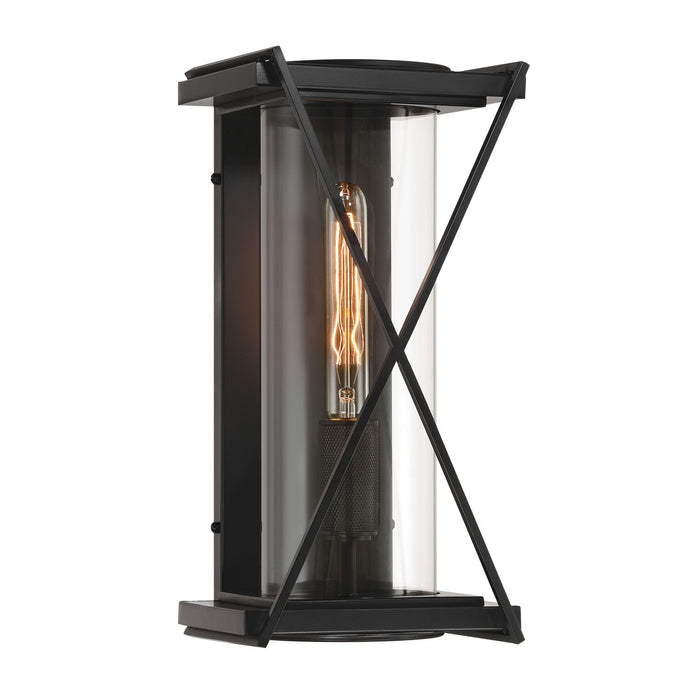 Minka-Lavery 77600-899 One Light Outdoor Wall Sconce, Dark Matte Black