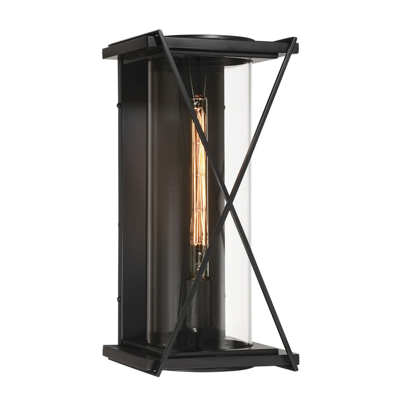 Minka-Lavery 77602-899 One Light Outdoor Wall Sconce, Dark Matte Black