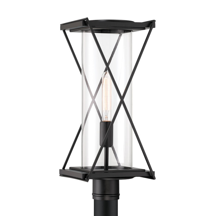 Minka-Lavery 77605-899 One Light Outdoor Post Mount, Dark Matte Black